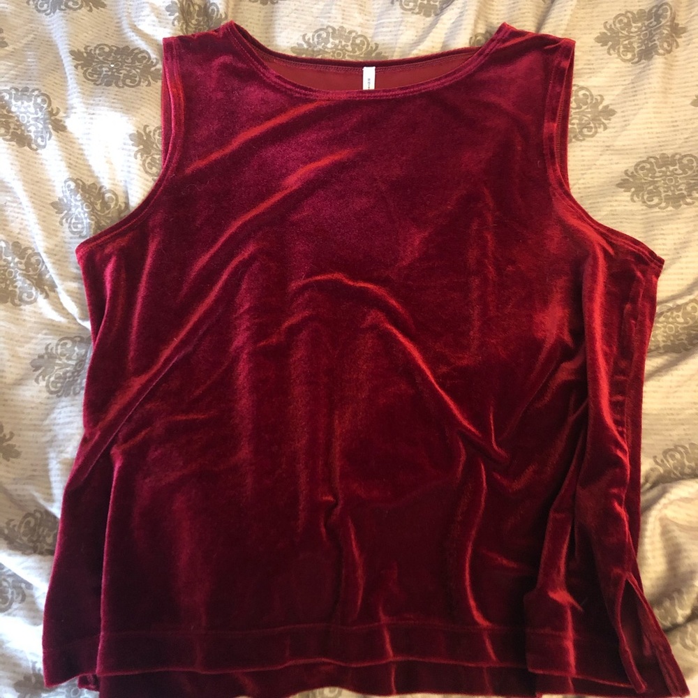 LAST CHANCE! Red velvet tank top (2 for $15)